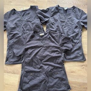 VAC Paw Gray Scrub Tops Women’s SZ XS Small